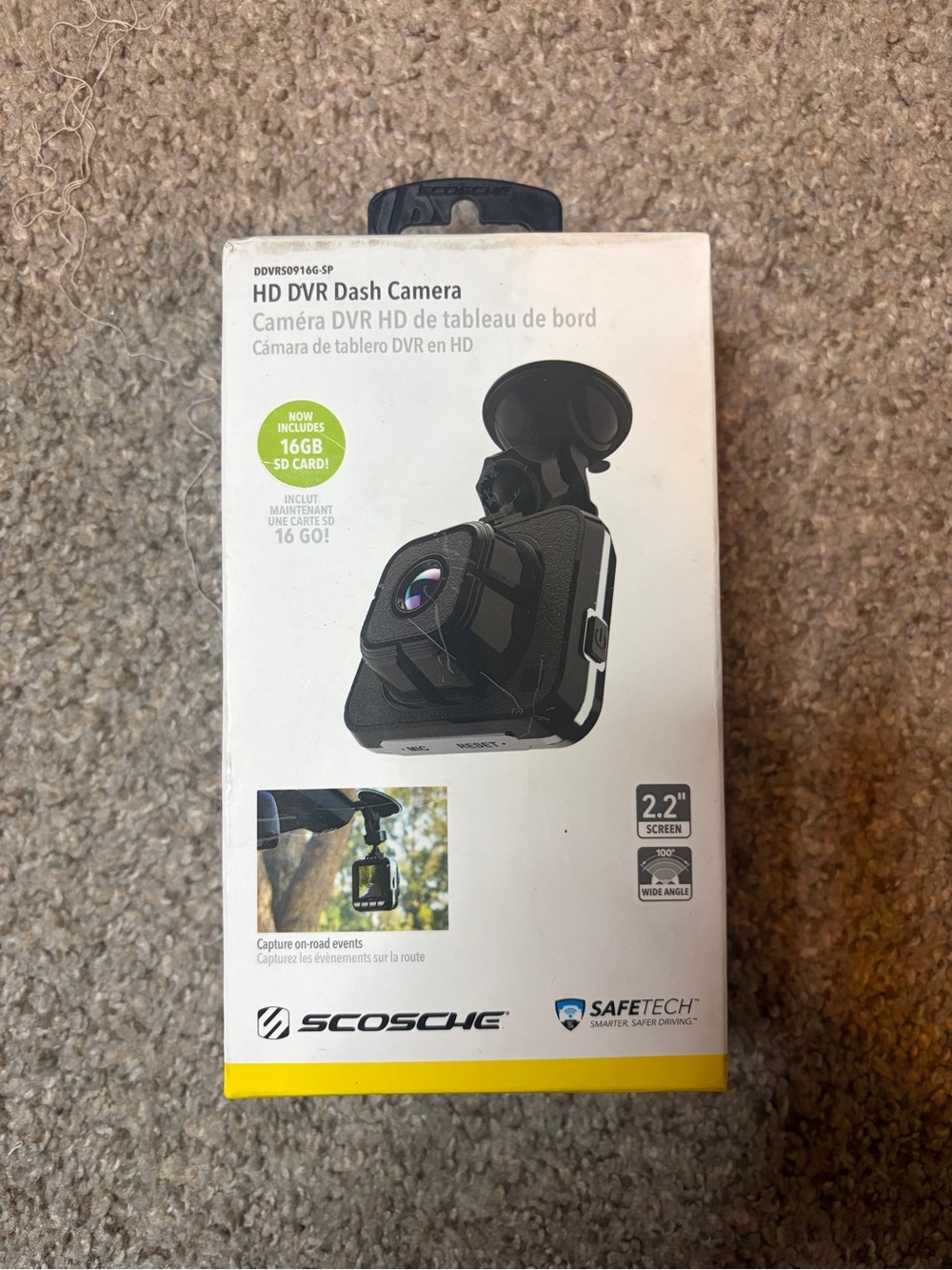 Scosche HD Dash Camera with 2.2" Screen - Black